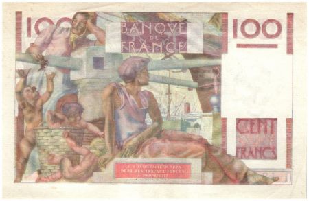 France 100 Francs Jeune Paysan - Filigrane inversé - 1954