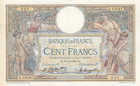 France 100 Francs LO Merson - 11-04-1924 Série A.10542