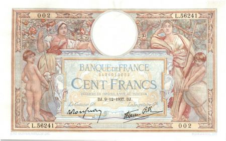 France 100 Francs LO Merson - 1937