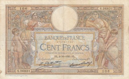 France 100 Francs LOM - Grands cartouches - 02-10-1930  - Série S.26831