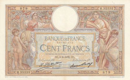 France 100 Francs LOM - Grands cartouches - 09-06-1932 - Série H.35535