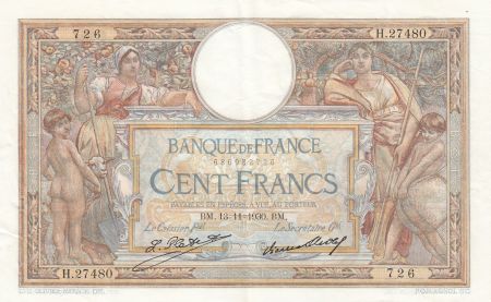 France 100 Francs LOM - Grands Cartouches - 13-11-1930 Série H.27480-726