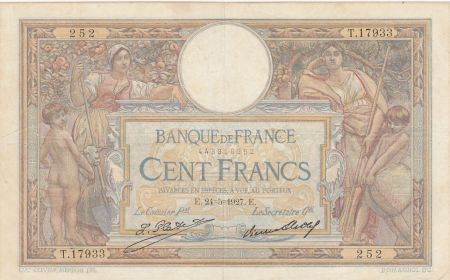 France 100 Francs LOM - Grands cartouches - 24-05-1927 - Série T.17933