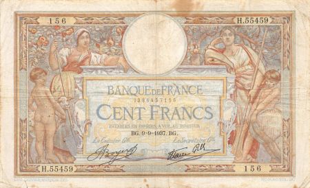 France 100 Francs Luc Olivier Merson - 09-09-1937 Série H.55459 - TB
