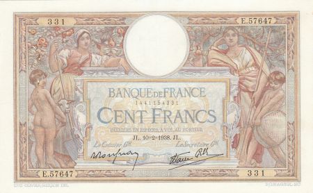 France 100 Francs Luc Olivier Merson - 10-02-1938 -  Série E.57647