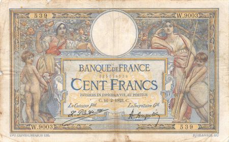 France 100 Francs Luc Olivier Merson - 16-02-1923 Série W.9003 - PTB