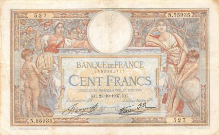 France 100 Francs Luc Olivier Merson - 21-10-1937 Série N.55935 - TTB