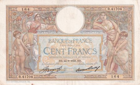 France 100 Francs Luc Olivier Merson - 24-08-1933 -  Série R.41704