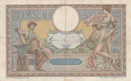France 100 Francs Luc Olivier Merson - avec LOM - 21-07-1908 Série M.335 - TB
