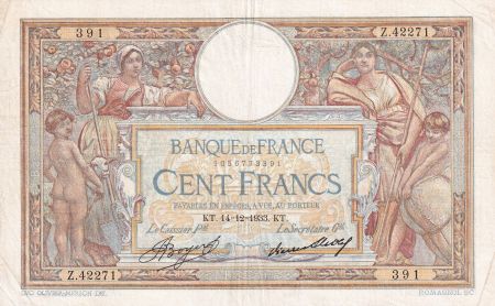 France 100 Francs Luc Olivier Merson - Femmes et enfants - 14-12-1933 - Série Z.42271