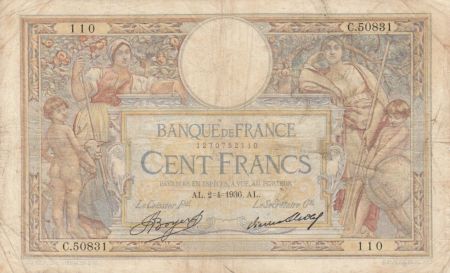 France 100 Francs Luc Olivier Merson - Femmes et enfants - 1926 à 1939