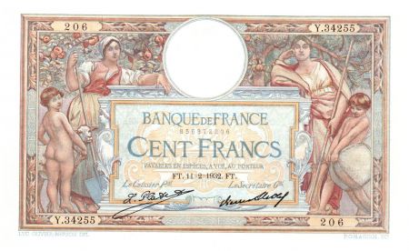 France 100 Francs Luc Olivier Merson - Grandes Cartouches - 11-02-1932
