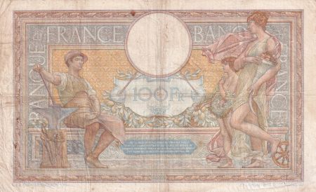 France 100 Francs Luc Olivier Merson - Grands Cartouches - 09-12-1937 - Série Z.56166 - TB+