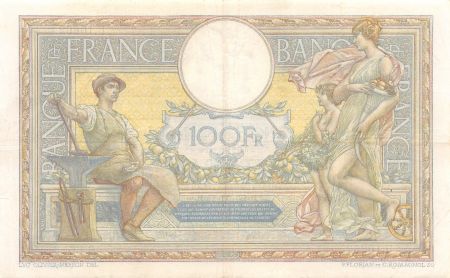 France 100 Francs Luc Olivier Merson - Grands Cartouches - 12-05-1924 Série U.10662 - TTB