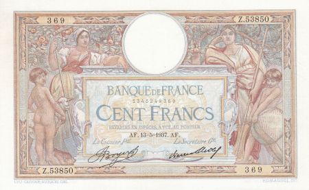 France 100 Francs Luc Olivier Merson - Grands Cartouches - 13-05-1937 Série Z.53850