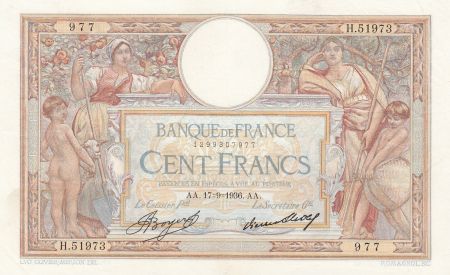 France 100 Francs Luc Olivier Merson - Grands Cartouches - 17-09-1936 Série H.51973