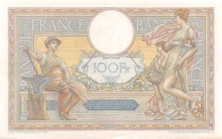 France 100 Francs Luc Olivier Merson - Grands Cartouches - 19-09-1924 Série E.11197 - SUP