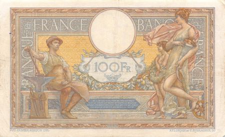 France 100 Francs Luc Olivier Merson - Grands Cartouches - 21-02-1928 Série C.20617 - TTB