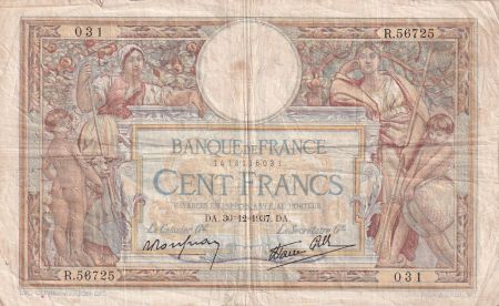 France 100 Francs Luc Olivier Merson - Grands Cartouches - 30-12-1937 - Série R.56725 - TB