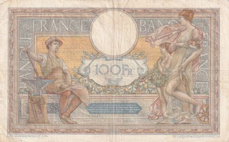 France 100 Francs Luc Olivier Merson - Grands Cartouches -26-04-1928 - Série Q.21285 - TTB