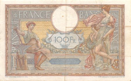 France 100 Francs Luc Olivier Merson - sans LOM - 01-10-1918 Série X.5138 - TTB