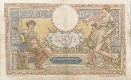 France 100 Francs Luc Olivier Merson - sans LOM - 04-09-1924 Série V.11137 - TB