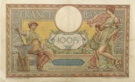 France 100 Francs Luc Olivier Merson - sans LOM - 05-12-1910 Série K.1307 - TB+