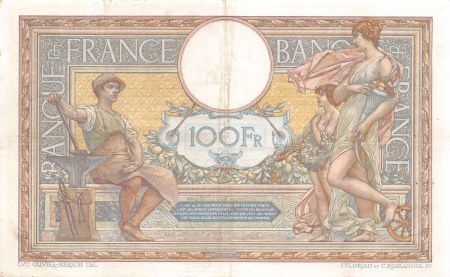 France 100 Francs Luc Olivier Merson - sans LOM - 13-02-1919 Série H.5587 - TTB