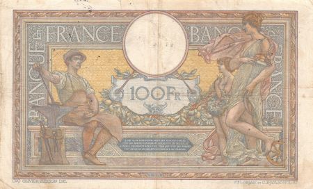 France 100 Francs Luc Olivier Merson - sans LOM - 16-04-1921 Série F.7516 - TB+