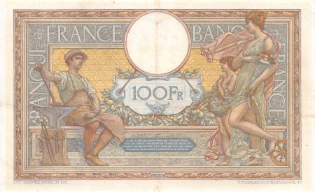 France 100 Francs Luc Olivier Merson - sans LOM - 22-12-1916 Série L.3793 - TTB