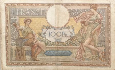 France 100 Francs Luc Olivier Merson - sans LOM - 24-05-1917 Série C.4048 - TB