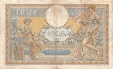 France 100 Francs Luc Olivier Merson - sans LOM - 25-08-1909 Série V.1000 - TB