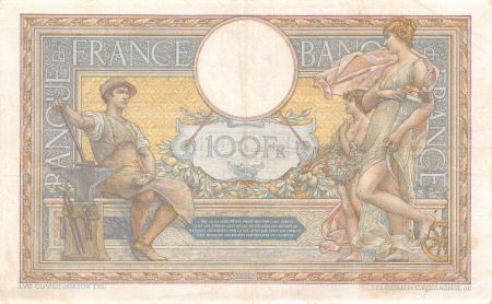 France 100 Francs Luc Olivier Merson - sans LOM - 26-12-1922 Série Z.8827 - TTB