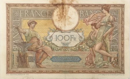 France 100 Francs Luc Olivier Merson - sans LOM - 27-03-1919 Série H.5730 - TB