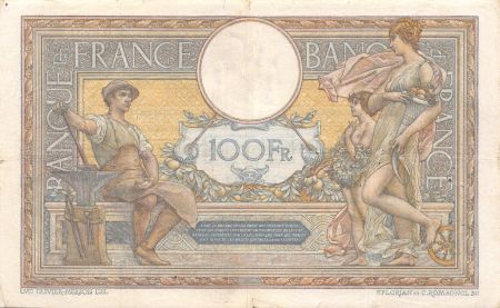 France 100 Francs Luc Olivier Merson - sans LOM - 27-06-1922 Série Q.8231 - TB+