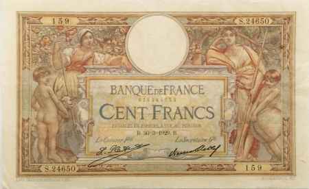 France 100 Francs Luc Olivier Merson - sans LOM - 30-03-1929 Série S.24650 - TTB