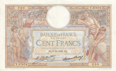 France 100 Francs Luc Olivier Merson -08-12-1932 -  Série Y.37876