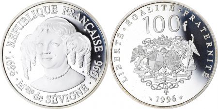 France 100 Francs Madame de Sévigné - 1996  - Argent - avec certificat