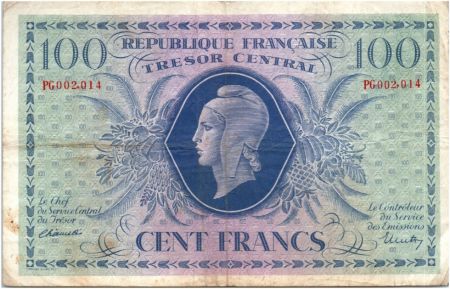 France 100 Francs Marianne - 02-10-1943 Série PG 002014