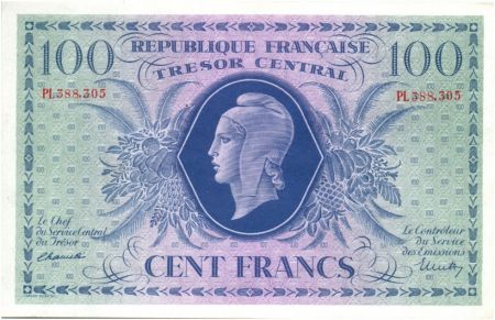 France 100 Francs Marianne - 02-10-1943 Série PL 388305