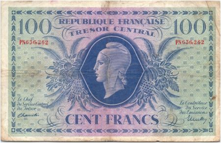 France 100 Francs Marianne - 02-10-1943 Série PN 636262