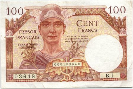 France 100 Francs Mercure, Trésor Français - 1947 - Série B.1
