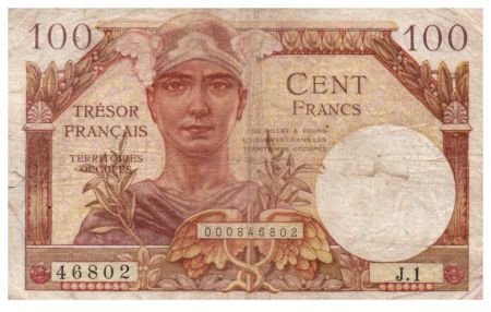 France 100 Francs Mercure, Trésor Public - 1947 - Série J.1 - TB