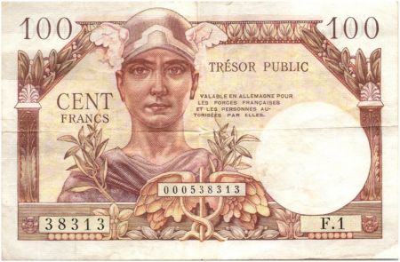France 100 Francs Mercure, Trésor Public - 1955 - Série F.1