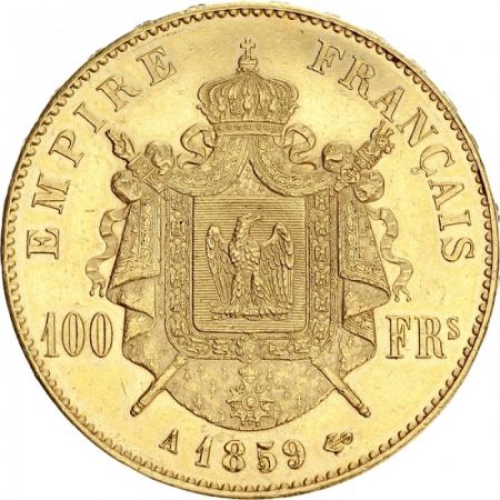 France 100 Francs Napoléon III - Tête nue 1855 A