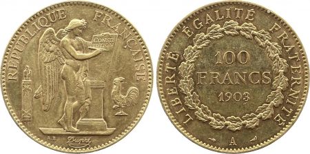 France 100 Francs Or Génie - 1903 A Paris