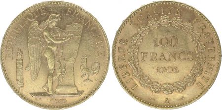 France 100 Francs Or Génie - 1906 A Paris