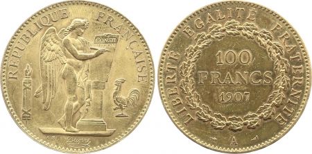 France 100 Francs Or Génie - 1907 A Paris