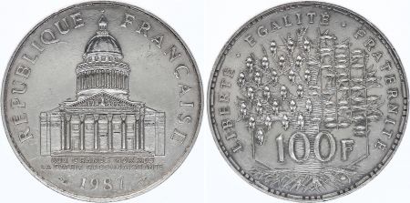 France 100 Francs Panthéon - 1987 - SUP - Argent