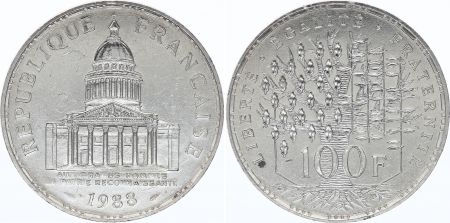 France 100 Francs Panthéon - 1988 - SUP+ - Argent